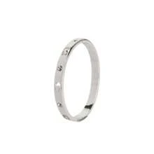 Coach Brand Bangle Bracelet, Minimalist Solid Color, Luxury Fashion - 440616RHO030 Silver - View 4