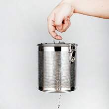 1 pieza Bola de malla de acero inoxidable anti-fugas para especias, bola de té, infusor de té, filtro de té premium, separador de té creativo, accesorios de cocina, herramienta de cocina - Multicolor - Ver 6