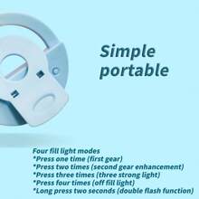 1 pièce Mini éclairage de remplissage portable à pince, éclairage de remplissage LED pour selfies, pour téléphones portables et ordinateurs, maquillage, conférence Zoom, diffusion en direct, vlog, selfies et appels vidéo parfaits 150mAh