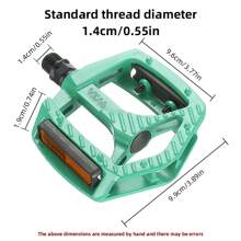 1 件自行车踏板，带铝合金双 DU 轴承，通用自行车踏板配件