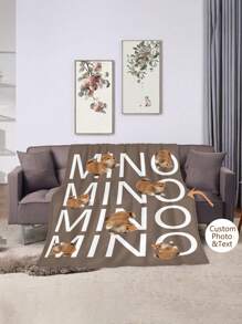 1 件定制法兰绒宠物纪念毯，可个性化定制姓名和照片、宠物床垫、盖毯、沙发套、户外露营宠物配件，超柔软舒适、温暖、保留珍贵的回忆，适合周年纪念、情人节、母亲节、生日、父亲节、毕业典礼、婚礼、圣诞节、乔迁、床、沙发、汽车、茶室、卧室、客厅 - 彩色 - 查看 5