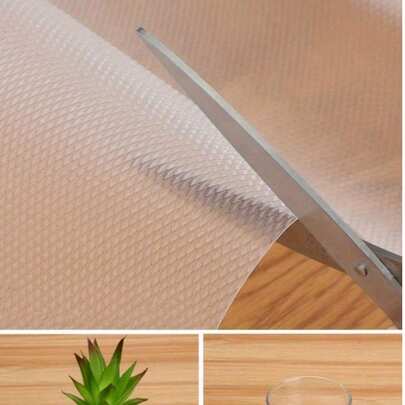 1 rollo de revestimiento de gabinete de material EVA con textura de rhinestone, impermeable, a prueba de polvo, antideslizante, adecuado para cocina, sala de estar, refrigerador, mesa, se puede cortar libremente, alfombrilla antihúmeda fácil de limpiar