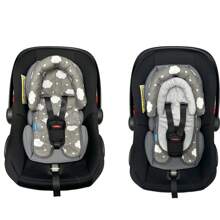 DODO NICI 2-In-1 Soft Baby Head, Neck & Body Support Cushion, Suitable For Newborns, Ultra Soft Car Seat Insert, Perfect For Infant Car Seats, Convertible Car Seats, Strollers, Gray - Multicolor - View 4