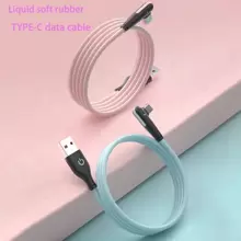 Cable de datos de silicona suave de doble color, adecuado para carga rápida TYPE-C para smartphones, como OPPO