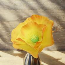 1 朵巨型装饰花，50 厘米高巨型手工罂粟花，适用于花园，大型人造花适用于婚宴生日派对毕业典礼背景新娘送礼会商店橱窗展示摄影道具家居装饰（不含叶子和杆） - 彩色 - 查看 8