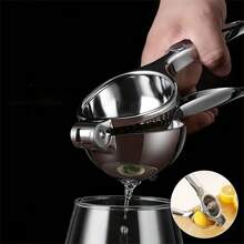 不锈钢手动柑橘榨汁机 - 柠檬和橙子榨汁机，配有易握手柄，非常适合家庭和厨房自制新鲜果汁