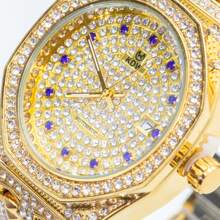 Shining Diamond Watch - Luxury Watch With Precision Craftsmanship, Fashionable And Elegant, Ideal For Business And Formal Occasions - Gold - View 9