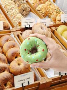 1 Pair Women's Creative Cookie & Donut Printed Mid-Calf Socks, Soft, Breathable, Simple & Unique Design, Suitable For Casual, Home, Travel, Party, Elevate Holiday Atmosphere, Gift For Family, Friends, , All Season - Multicolor - View 3