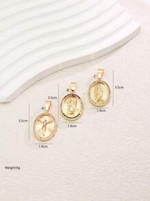 18K Gold Plated 1pc Fashion Casual Elegant Ladies' Jewelry DIY Pendant
