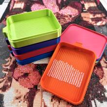 1 件带插头的多色钻石画收纳盒，适用于钻石艺术工具、DIY 工艺品、珠宝收纳、珠宝和珠饰制作