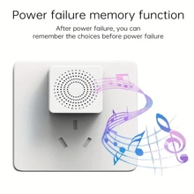 无线门铃 1 收 1 键响铃门铃长距离防水家用门铃。USB 门铃语音智能家用无线遥控远程电子音乐门铃无线数字响铃门铃全新自供电按钮具有防水功能适用于家庭酒店和公寓使用 - 白色 - 查看 9