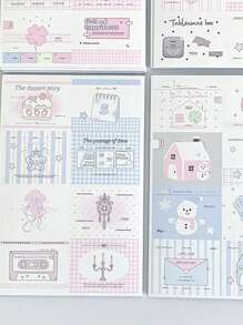 1 Pack Of 12/24 Pcs Random Ins Style Korean Cute 3cm X 4cm Mini Sealing Stickers, Card Making, Scrapbooking DIY Materials Adhesive Stickers - Multicolor - View 7
