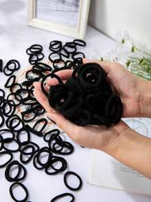 120 件/20 件女士随机混合纯色发带，优雅、有弹性、休闲，适合日常发型，黑色/咖啡色/莫兰迪色，4 厘米/1.57 英寸 - 彩色 - 查看 4