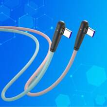 Cable de datos de silicona suave de doble color, adecuado para carga rápida TYPE-C para smartphones, como OPPO