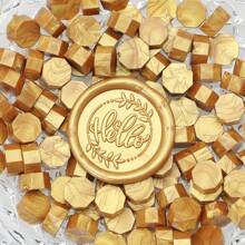 100pcs/Pack Metal Wax Seal Beads, Octagonal, For Envelope Seals, Wedding Invitations, Gift Packaging - Multicolor - View 11
