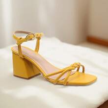 Women Heeled Sandals - 黃色 - 查看 2