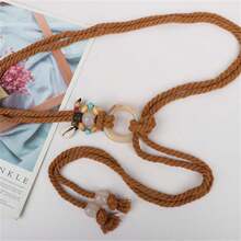 1pc Bohemian Vintage Belt Decoration Skirt Dress Tie Tassel Waist Rope Peplum Waist Chain