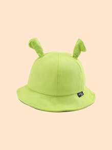 Kids Bucket Hat, Adorable Mint Green Cap, Same Style As Steve, Cartoon Design, Extended Brim, Spring/Summer Sun Hat, Suitable For Boys And Girls, 1-6 Years Old, Fashionable & Versatile Children Baseball Cap - Beige - View 6