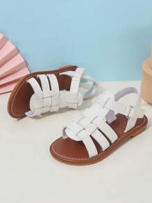 Letnie dziecięce sandały plażowe typu rybak gladiator plecione