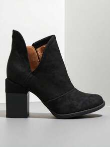 Women's Boots On The Post With Cut-Outs In . Encura- Footwear - Black - View 2