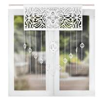 Rideau décoratif en velours suédé avec bordure en perles de cristal, pièce unique, 100x160cm, style luxueux moderne, parfait pour le salon, la chambre, la salle à manger, ajoute une atmosphère élégante