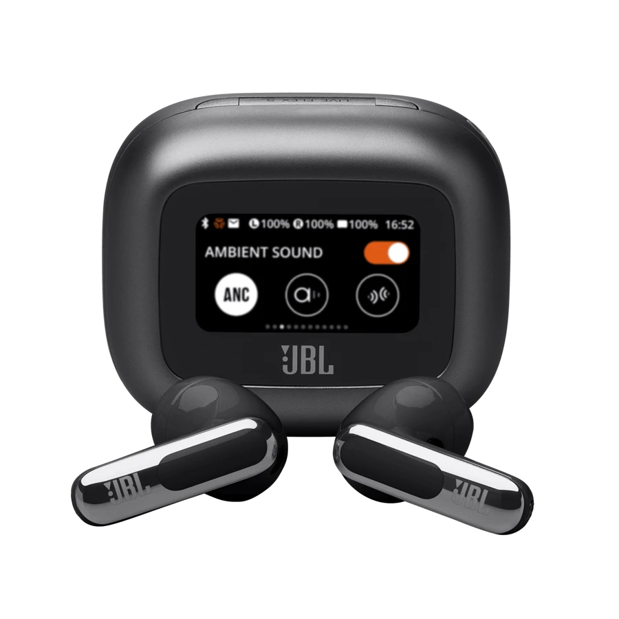 JBL Słuchawki Bluetooth LIVE FLEX 3 True Wireless Bluetooth Smart Touch Screen Adaptacyjna redukcja szumów Półdouszne Bluetooth 5.3 Niskie opóźnienie Wysokiej jakości przetwornik 10 mm Dark Night Black