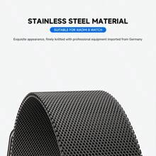 1 pièce Bracelet en acier inoxydable compatible avec Xiaomi Mi Band 8 Active, Bracelet compatible avec Xiaomi Smart Band 8 Active, Bracelet de montre en métal compatible avec Redmi Band 2
