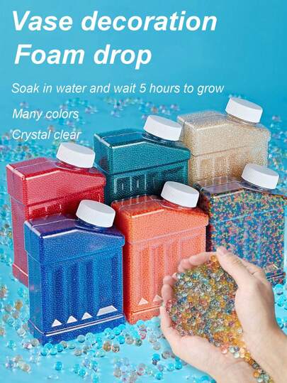 1pc Elegant And Decorative Water Bead Colorful Mixing Gel Beads, Home Vase Decor Filler, Home Decor, Wedding Decor, Flower Vase Filling Gifts Birthday Graduation