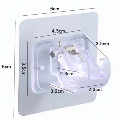 4/6/8pcs No-Drill Curtain Rod Holders, Adjustable & Reusable, Easy Install Adhesive Brackets, Perfect For Home Decor In Any Room, Black, Christmas/Halloween Gift Decoration, Party Decoration, Fall Decor Cleaning Supplies Hooks, Bathroom Hooks Bathroom Decor