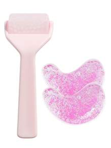 3 件套面部按摩套装：1 件面部按摩凝胶滚轮 + 2 件眼部凝胶贴片，紧致肌肤，减少黑眼圈，是万圣节、圣诞节、母亲节、情人节送给家人和朋友的绝佳礼物 - 彩色 - 查看 15