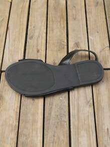 2025 Zomer Nieuwe Aankomst Open Teen Achterband Minimalistische Romeinse Stijl Strand Platte Sandalen