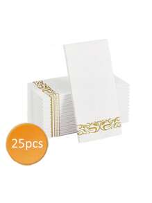 50pcs Dinner Napkins With Flatware Pocket, Prefolded Guest Towels Paper, Linen Feel, For Wedding Event Kitchen Daily Use, White, Perfect For Valentines, Weddings, & Christmas Dinners - Add A Touch Of Elegance To Your Tableware Accessories - White - View 17