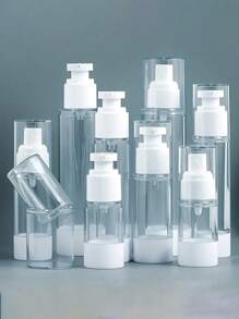 2/1pc Vacuum Press Bottle, 50ML/100ML, For Dispensing Lotion, Spray For Cosmetics, Skincare, Shower Gel, Shampoo And Perfume Travel Portable Empty Bottle - Multicolor - View 1