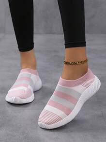Nuevos mocasines de mujer Primavera/Verano 2025, zapatos casuales livianos y transpirables, versátiles y cómodos, zapatos planos de moda para mujer - Rosa - Ver 2