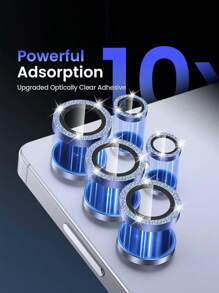 Tensea (3+2 Pcs) Camera Lens Protector Film, 9H Tempered Glass Screen Protector, Metal Single Circle Fit For S25 Ultra 5G 2025 [Installation Tray] [Protection Case Friendly] - Blue - View 5