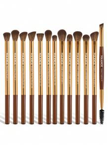 MAANGE 13pcs Pro Eye Makeup Brushes Set For Eyeshadow Concealer Highlight Cosmetics Blending Liquid Cream Products Beauty Tool Brush For Travel, Makeup Reapply Of Party - 彩色 - 查看 6