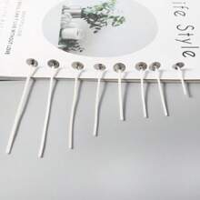 100 件全灯芯，用于 DIY 大豆蜡烛制作，包括蜡熔炉和底部支架