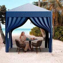 LOEFME 2m X 2m Pop Up Heavy Duty Gazebo With Sides & Carry Bag, Marquee Garden Party Tent Outdoor Waterproof And Rainproof - Blue - View 4