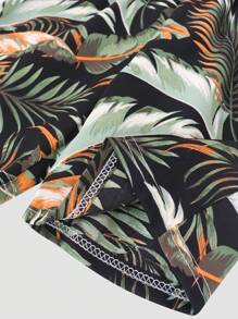 2 Stücke/set Kleine Jungen Tropical Muster Badeshorts, Sommer