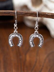 1 Pair Horseshoe Earring Western Cowgirl Style Earrings Jewelry For Women