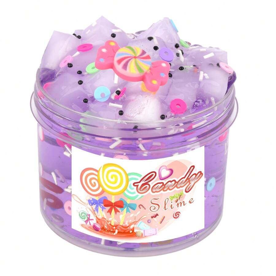 60ml Crystal Mud Slime With Cute Accessories And Soft Clay, Transparent Sticky Liquid, Slime Party Sensory Stress Relief Toy, Great Christmas Slime Activater, Slime>Mini, Slime Jelly