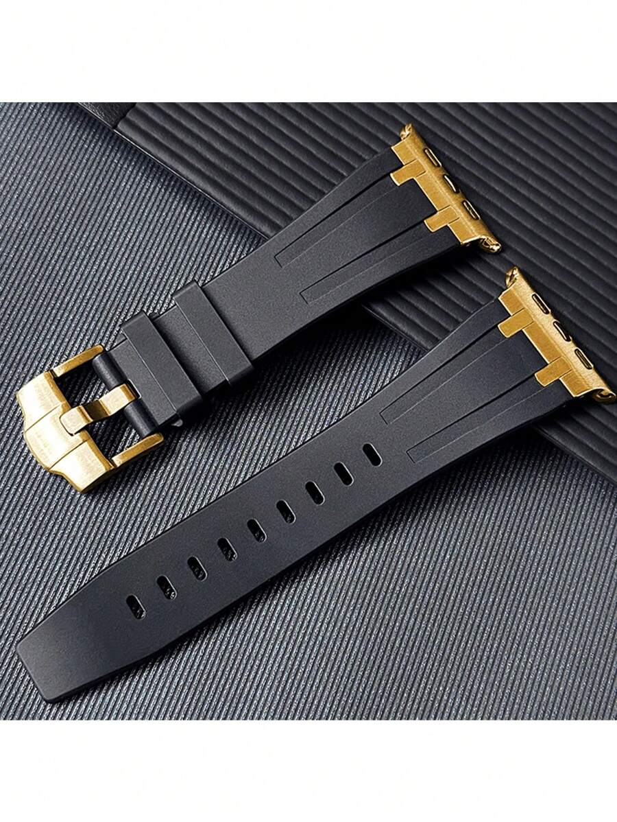 优质商务表带兼容 Apple Watch 表带，硅胶运动表带 Apple Watch 液态硅胶腕带 适用于 42mm/44mm/45mm/46mm/49mm - 42mm/44mm/45mm/49mm - 查看 1