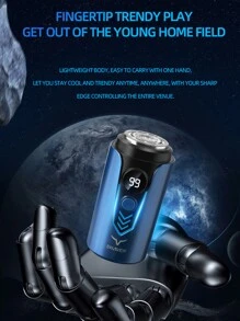 Afeitadora eléctrica para hombres, afeitadora eléctrica resistente al agua, recortadora de barba portátil y de viaje - Multicolor - Ver 8