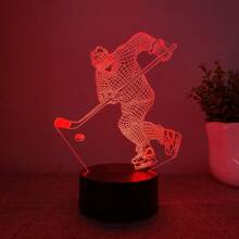 1 件 3D 曲棍球夜灯，创意触控彩色灯，装饰房间氛围灯，运动爱好者礼物，生日礼物