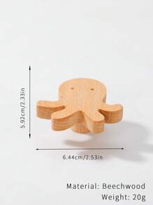 2 Peças Puxadores De Madeira Cartoon, Puxadores Criativos de Armário/Gaveta para Quarto de Crianças, Estilo de Madeira Natural