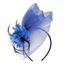 قبعة فاسينيتور قطعة واحدة للنساء مع مشبك شعر، قبعات حفلات الشاي، إكسسوارات رأس ريشية للزفاف، إكسسوارات رأس العروس، إكسسوارات رأس هالوين