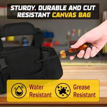 Tool Kit, Roll-Up Tool Kit, Detachable Six-Piece Tool Kit, Tool Roll Storage Bag For Mechanics, Electricians And Enthusiasts. - 黑色 - 查看 4