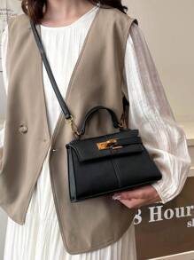 Cross-Border New Products, Fashionable And Versatile Handbags, Metal Buckle Decorative Design, Elegant Handbags, Business Commuter Bags, Suitable For Work, Women's Messenger Bags, Large-Capacity, High-End Fashionable Bags, Suitable For Daily Commuting And Parties.