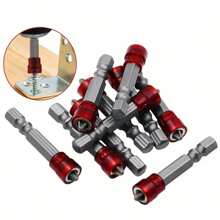 3pcs/5pcs Red Magnetic Head Screwdriver Set - Advanced Anti Slip Design, With Hexagonal Handle, Cross Drill Bit And Electric Compatibility - Essential Toolbox Accessory For Efficient Fastening - Multicolor - View 1