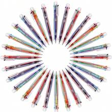 12 Packungen 0,5mm 6-in-1 Mehrfarbkugelschreiber, 6-Farben Kugelschreiber mit Druckmechanik für Büro, Schule, Schülergeschenke, Partygeschenke, witzige und coole Geschenkschreibwaren (12 Packungen), Schulmaterial, Schulstart